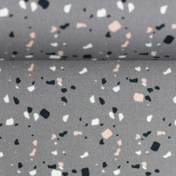 Baumwolle - Sprenkel grau rosa